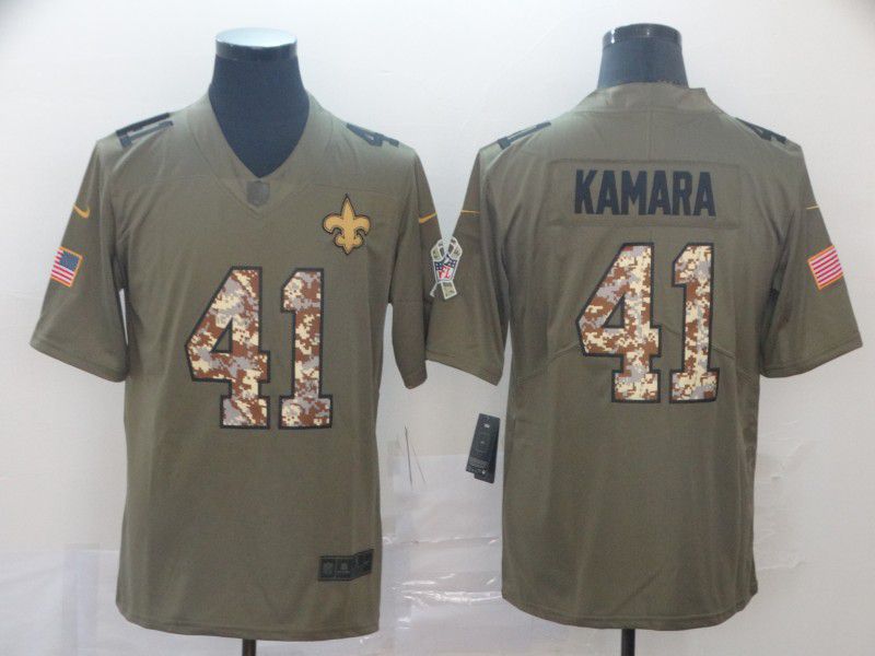 Men New Orleans Saints #41 Kamara Nike 2019 Olive Camo Salute to Service Limited NFL Jerseys